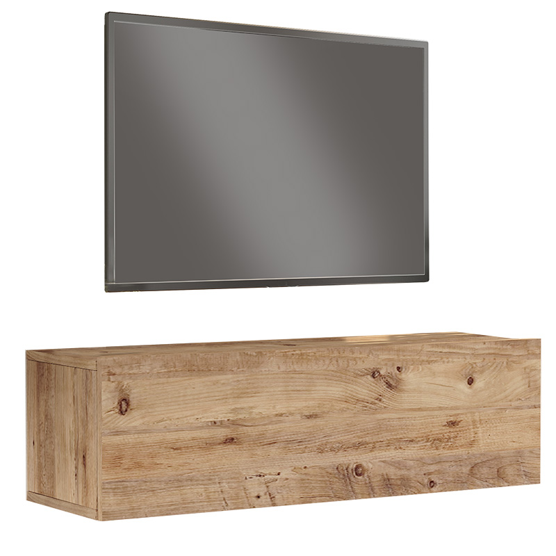 Έπιπλο τηλεόρασης επιτοίχιο Serit pakoworld sonoma 100x31.6x29.6εκ κωδ. 0060-176-000066
