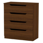 Συρταριέρα Azenor pakoworld 4ων συρταριών καρυδί 72x38x83εκ. κωδ.0060-184-000050