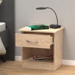 Κομοδίνο Kona pakoworld σε oak απόχρωση 40x34x42εκ. κωδ.0060-248-000027