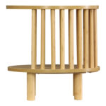 Κομοδίνο Nodial pakoworld MDF/Bamboo σε φυσική απόχρωση Φ40x40εκ κωδ. 0060-260-000028