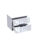 Κομοδίνο Afina pakoworld mdf σε λευκή glossy απόχρωση 50x35x41εκ κωδ. 0060-361-000019