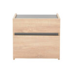 Κομοδίνο Comcie pakoworld σε φυσικό με γκρι απόχρωση 50x42x45.5εκ κωδ. 0060-362-000001