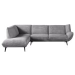 EMERALD Καναπές Σαλονιού Δεξιά Γωνία, Ύφασμα Κοτλέ Γκρι κωδ. 0706-Ε-00024952