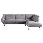 EMERALD Καναπές Σαλονιού Αριστερή Γωνία, Ύφασμα Κοτλέ Γκρι κωδ. 0706-Ε-00024953