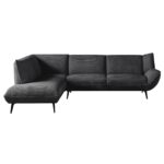 EMERALD Καναπές Σαλονιού Δεξιά Γωνία, Ύφασμα Κοτλέ Ανθρακί κωδ. 0706-Ε-00024954