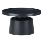 Τραπέζι σαλονιού Ginoze Inart μαύρο μέταλλο Φ70x40εκ.κωδ.0060-029-000270