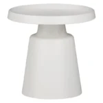 Βοηθητικό τραπέζι Ginoze Inart λευκό μέταλλο Φ50x50εκ. κωδ.0060-029-000271