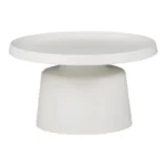 Τραπέζι σαλονιού Ginoze Inart λευκό μέταλλο Φ70x40εκ. κωδ.0060-029-000272