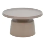 Τραπέζι σαλονιού Ginoze Inart cappuccino μέταλλο Φ70x40εκ. κωδ.0060-029-000274