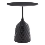 Βοηθητικό τραπέζι Kousien Inart μαύρο sintered stone Φ50x60εκ. κωδ.0060-101-000099