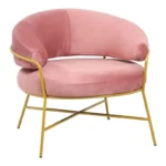 Πολυθρόνα Malu pakoworld βελούδο σάπιο μήλο-πόδι χρυσό μέταλλο 84x79x76εκ. κωδ.0060-110-000059