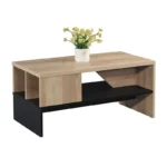 Τραπέζι σαλονιού Naya pakoworld φυσικό-ανθρακί 93x46x43εκ. κωδ.0060-123-000159