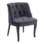 Πολυθρόνα Loreta pakoworld βελούδο ανθρακί με μαύρα πόδια 55x57x78εκ. κωδ.0060-146-000018