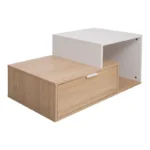 Τραπέζι σαλονιού Vople pakoworld σε φυσική-λευκή απόχρωση 90x50x40εκ. κωδ.0060-225-000072