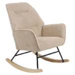 Πολυθρόνα Exultant pakoworld κουνιστή ύφασμα μπεζ-φυσικό 75x68x95εκ. κωδ.0060-255-000016