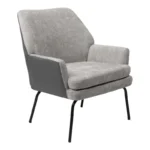 Πολυθρόνα Kieran pakoworld ύφασμα γκρι- πόδι μαύρο 77x69x82.5εκ. κωδ.0060-255-000044