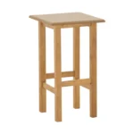 Βοηθητικό τραπέζι Bajok pakoworld μασίφ ξύλο οξιάς με επιφάνεια mdf λούστρο καρυδί 35x35x62εκ. κωδ.0060-325-000003