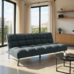 Καναπές-κρεβάτι Rebel pakoworld 3θέσιος με ύφασμα ανθρακί 189x92x82εκ. κωδ.0060-035-000020