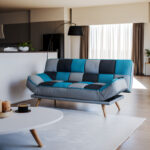 Καναπές - κρεβάτι Andy pakoworld 3θέσιος με ύφασμα πολύχρωμο 178x91x86εκ. κωδ.0060-035-000026