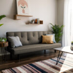 Καναπές-κρεβάτι Breathe pakoworld ύφασμα ανθρακί 167x77x73εκ. κωδ.0060-035-000068