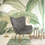 Πολυθρόνα Kido pakoworld βελούδο χρώμα ασημί-γκρι κωδ.0060-046-000008