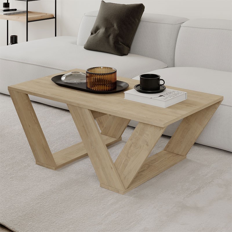 Τραπέζι σαλονιού Pipra pakoworld σε χρώμα φυσικό 110x60x40 κωδ.0060-119-001196