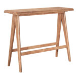 Τραπεζαρία μπαρ Winslow pakoworld σετ 5τεμ ξύλο rubberwood ανοιχτό καρυδί 120x45x100εκ