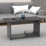 Τραπέζι Kumba pakoworld σε ανθρακί-wenge απόχρωση 80x40x42εκ κωδ. 0060-248-000026