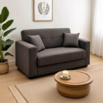 Καναπές-κρεβάτι με αποθηκευτικό χώρο διθέσιος Vox pakoworld ανθρακί ύφασμα 154x82x83εκ. κωδ.0060-328-000014