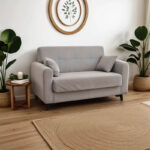 Καναπές-κρεβάτι με αποθηκευτικό χώρο διθέσιος Lincoln pakoworld ανοιχτό γκρι ύφασμα 165x75x85εκ. κωδ.0060-328-000020