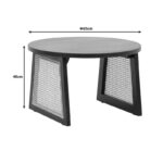 Τραπέζι Tamarind pakoworld ξύλο mango-φυσικό rattan σε φυσική απόχρωση Φ65x40εκ κωδ. 0060-376-000007