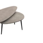 Τραπεζάκι Σαλονιού Σετ 2 τμχ Elips χρ. Γκρι Ρετρό 116x46x46εκ. κωδ. 0711-0248445