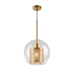 ΠΟΛΥΦΩΤΟ ΚΡΕΜΑΣΤΟ HL-07-A ΣΤΡΟΓΓΥΛΟ ΧΥΣΟ/ΛΕΥΚΟ κωδ. 0770-K128-HL-07-A