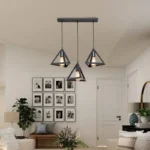 Φωτιστικό οροφής τρίφωτο Lich pakoworld pp σε μαύρη απόχρωση 60x24x75εκ. κωδ.0060-147-000168