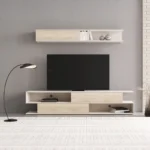 Σύνθετο σαλονιού Brick pakoworld σε sonoma oak-κρεμ απόχρωση 240x40x50.4εκ. κωδ.0060-192-000045