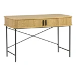 Γραφείο εργασίας Scandi pakoworld MDF/Metal σε φυσική απόχρωση με μεταλλικά μαύρα πόδια 120x60x76,5εκ. κωδ.0060-260-000024