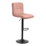 Σκαμπό μπαρ Remina pakoworld πτυσσόμενο σάπιο μήλο βελούδο-βάση μαύρο μέταλλο 44x44x112εκ. κωδ.0060-292-000117