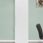 Στήλη Diamond1 pakoworld λευκό gloss 50x35x187εκ κωδ. 0060-039-000153