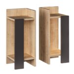 Κομοδίνο Immerse pakoworld σετ 2 τμχ. oak-ανθρακί 27x25x60εκ κωδ. 0060-119-001181