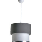 Φωτιστικό οροφής μονόφωτο PWL-0963 pakoworld Ε27 γκρι-λευκό Φ30x55εκ κωδ. 0060-147-000009