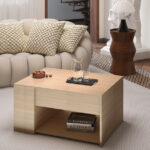 Τραπέζι σαλονιού Aravis pakoworld πολυμορφικό σε φυσική απόχρωση 80x60x42εκ κωδ. 0060-225-000085