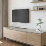 Σύνθετο σαλονιού Kasia pakoworld μπεζ μαρμάρου-sonoma 180x35x48.5εκ κωδ. 0060-230-000078