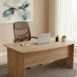 Γραφείο εργασίας Anze pakoworld φυσικό μελαμίνης 180x93.5x75εκ κωδ. 0060-248-000014