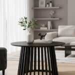 Τραπέζι σαλονιού Domonic pakoworld mdf σε μαύρη απόχρωση Φ80x45εκ κωδ. 0060-260-000037