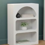 Βιβλιοθήκη-ραφιέρα Emersi pakoworld mdf σε λευκή απόχρωση 70x35x100εκ κωδ. 0060-260-000039