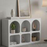 Μπουφές Emersi pakoworld με ράφια mdf σε λευκή απόχρωση 120x35x76εκ κωδ. 0060-260-000040