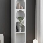 Βιβλιοθήκη Emersi pakoworld mdf σε λευκή απόχρωση 48x35x180εκ κωδ. 0060-260-000041