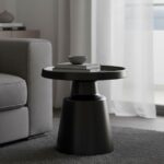 Βοηθητικό τραπέζι Ginoze pakoworld μέταλλο σε μαύρη απόχρωση Φ50x48.5εκ κωδ. 0060-278-000029