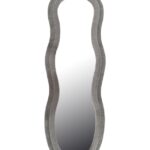 Καθρέπτης Glinde Inart βελούδο σε γκρι απόχρωση 50x3.3x150εκ κωδ. 0060-295-000025