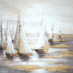 Πίνακας σε καμβά Sailer I Inart 100x3x100εκ κωδ. 0060-296-000026